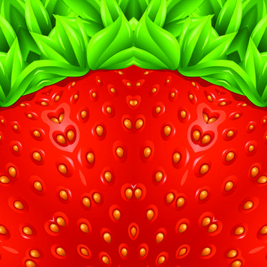strawberry summer background vector