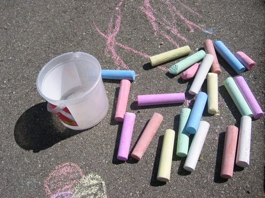 street chalk chalk colorful