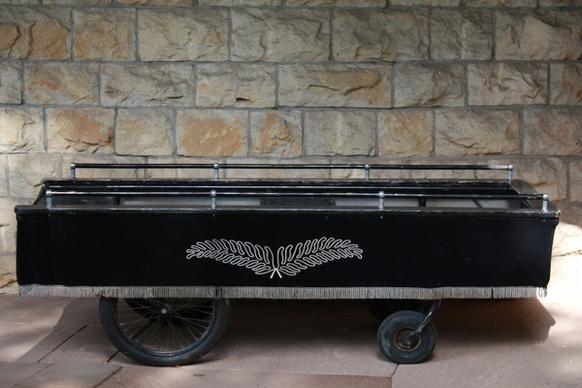 stretcher hearse coffin