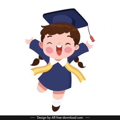 student design elements dynamic excited girl 