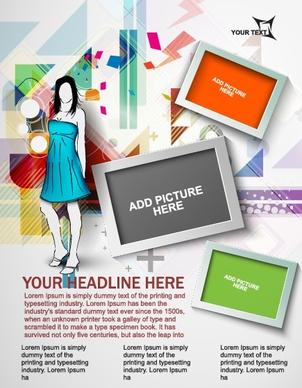 stylish brochure flyer design vector graphic