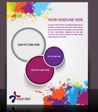 stylish brochure flyer design vector graphic