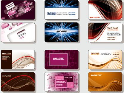 stylish business cards creative design set vector