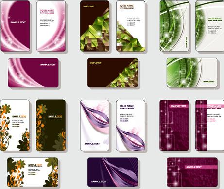 stylish business cards creative design set vector