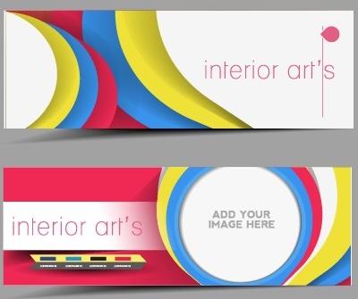 stylish elements banners vector