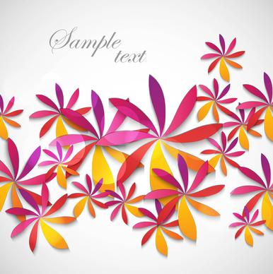 stylish flower colorful greeting card vector background