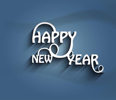 stylish for happy new year text colorful design vector background