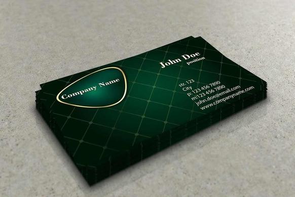 stylish green business card template