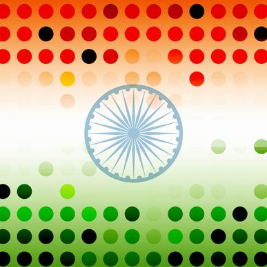 stylish indian flag republic day beautiful tricolor halftone design art vector