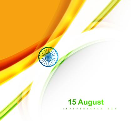 stylish indian flag republic day beautiful tricolor wave design art vector