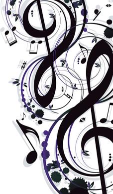 stylish music illustration vector graphic