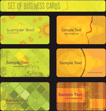 stylish of bus ness cards set