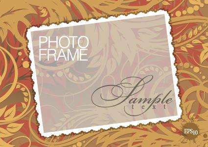 stylish photo frame design vector