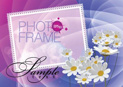 stylish photo frame design vector