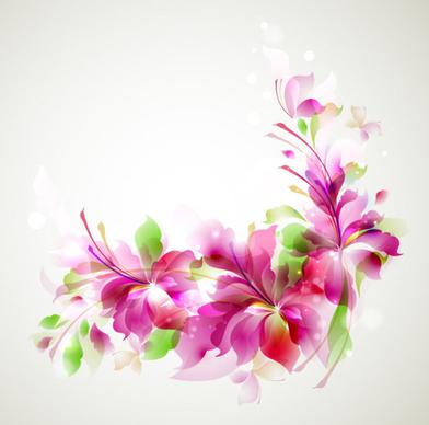 stylish shiny flower art background vector
