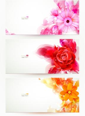 stylish shiny flower art banner vector
