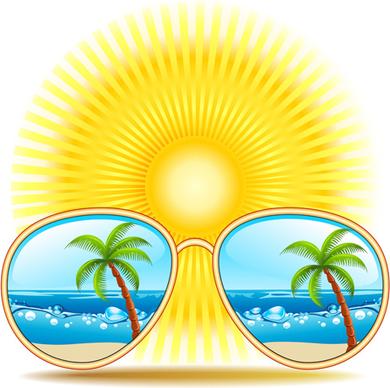 stylish sunglasses vector
