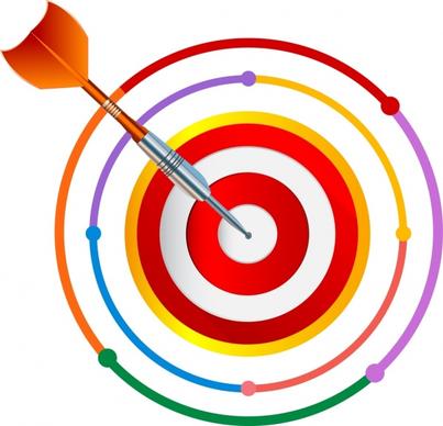 success concept icon arrow target design colorful decoration
