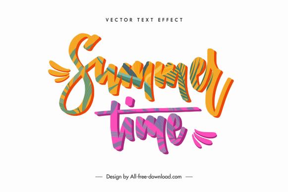 summer banner template flat calligraphic leaves decor