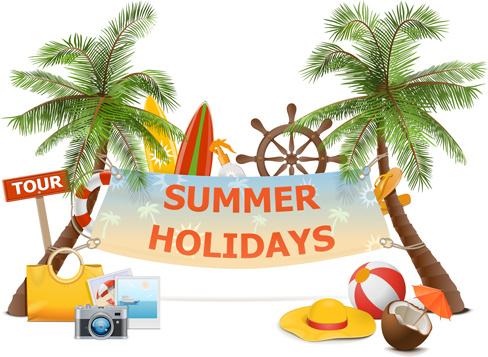 summer holiday advertising banner vector