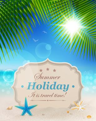 summer holiday design elements vector set