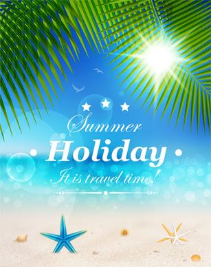 summer holiday design elements vector set