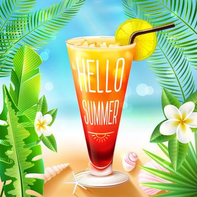 summer holiday happy beach background vector