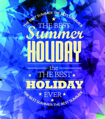 summer holidays with abstract background vector