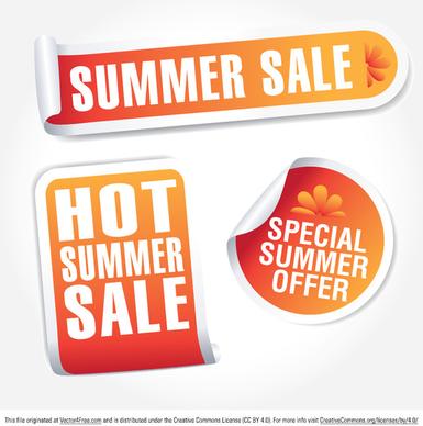 summer sale tag vectors