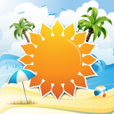 summer sunny vector backgrounds