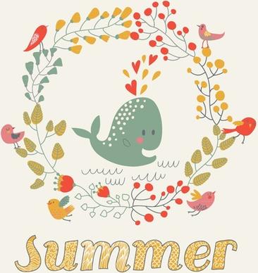 Summer Theme cartoon vector