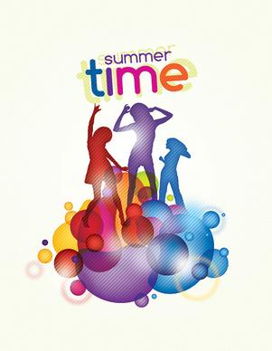 summer time vector graphic