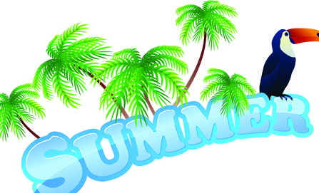 summer tourism illustration vector