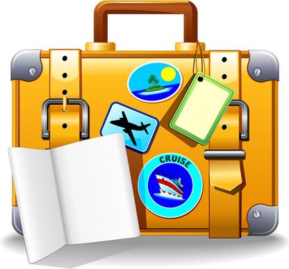 summer travel suitcase backgrounds vector