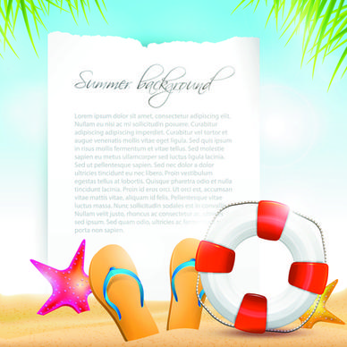 summer vacation backgrounds vector