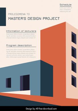 summit of prolegomena to masters design project brochure cover template modern 3d building decor
