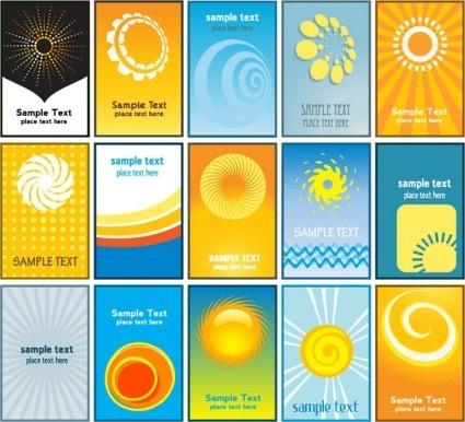 sun styles business card design vectors