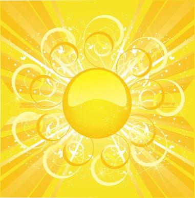 sun sun background vector 3