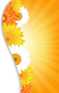 sunflower elements background vector