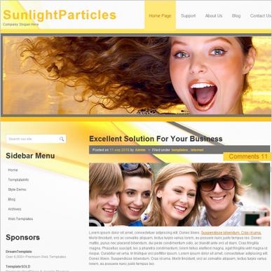 Sunlight Particles Template