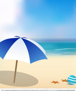 sunny beach background vector