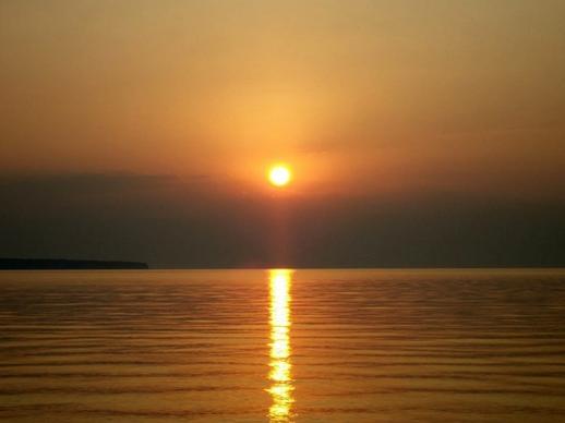 sunrise over superior at apostle islands national lakeshore wisconsin