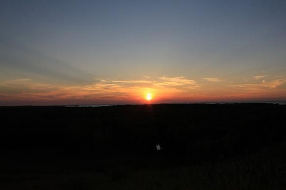 sunset at potawatomi state park wisconsin