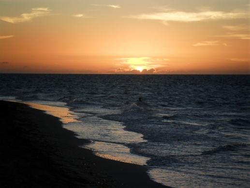 sunset cuba beach