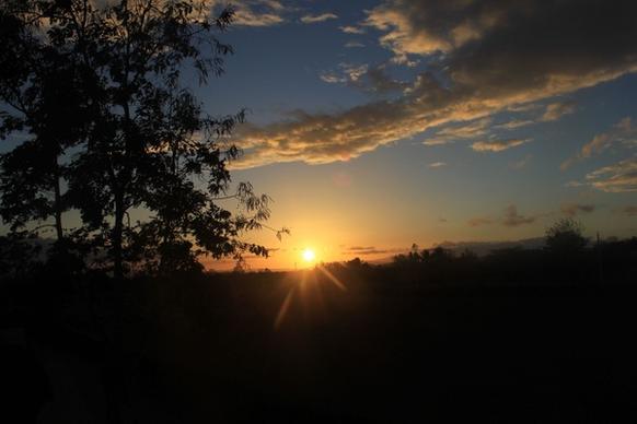sunset near pignon haiti