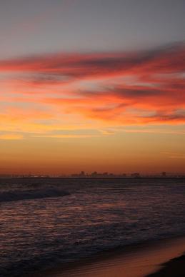sunset on a california beach