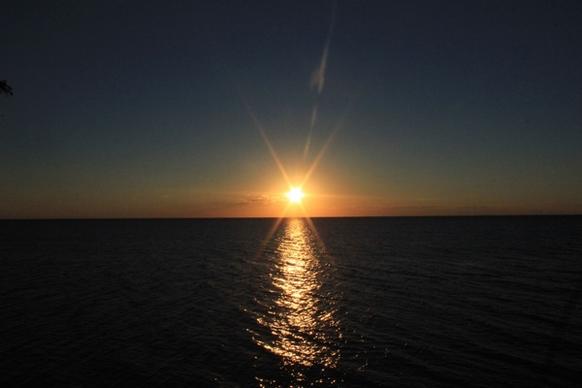 sunset on washington island wisconsin