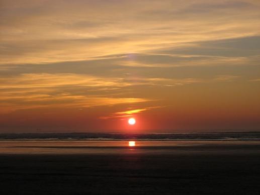 sunset pendine sands wales