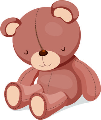 super cute teddy bear design vector graphics