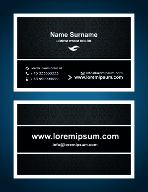 superior business cards design template vector
